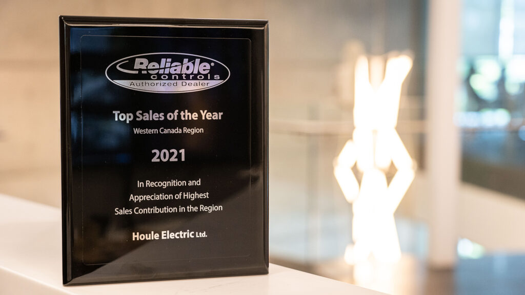 Reliable Controls Authorized Dealer Award 2022 Top Sales of the Year