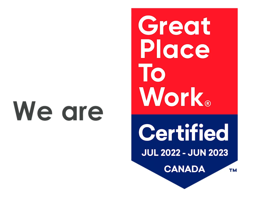 We Are Great Place To Work Certified