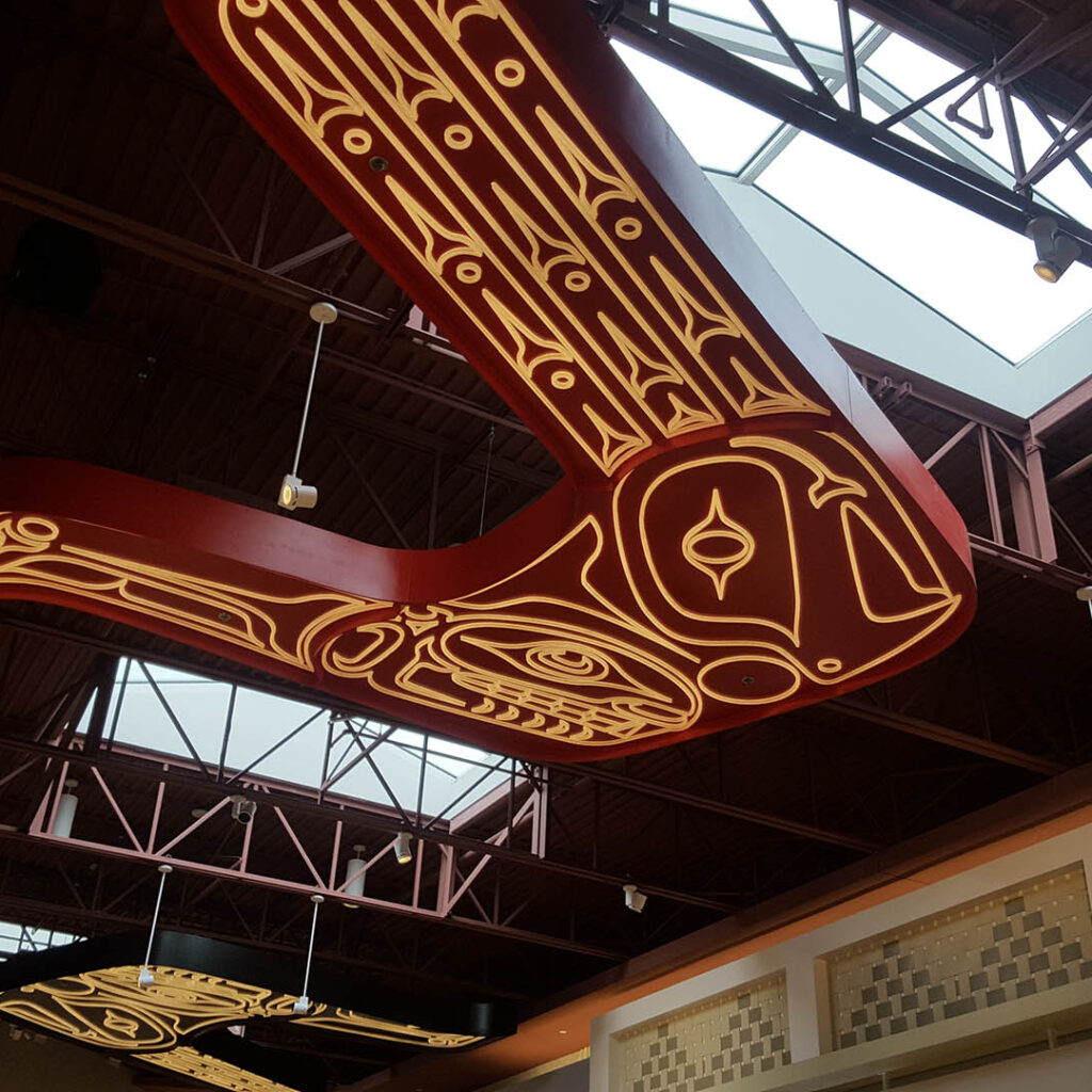 TFN Tsawwassen Mills Mall Interior Indigenous Lighting Fixtures