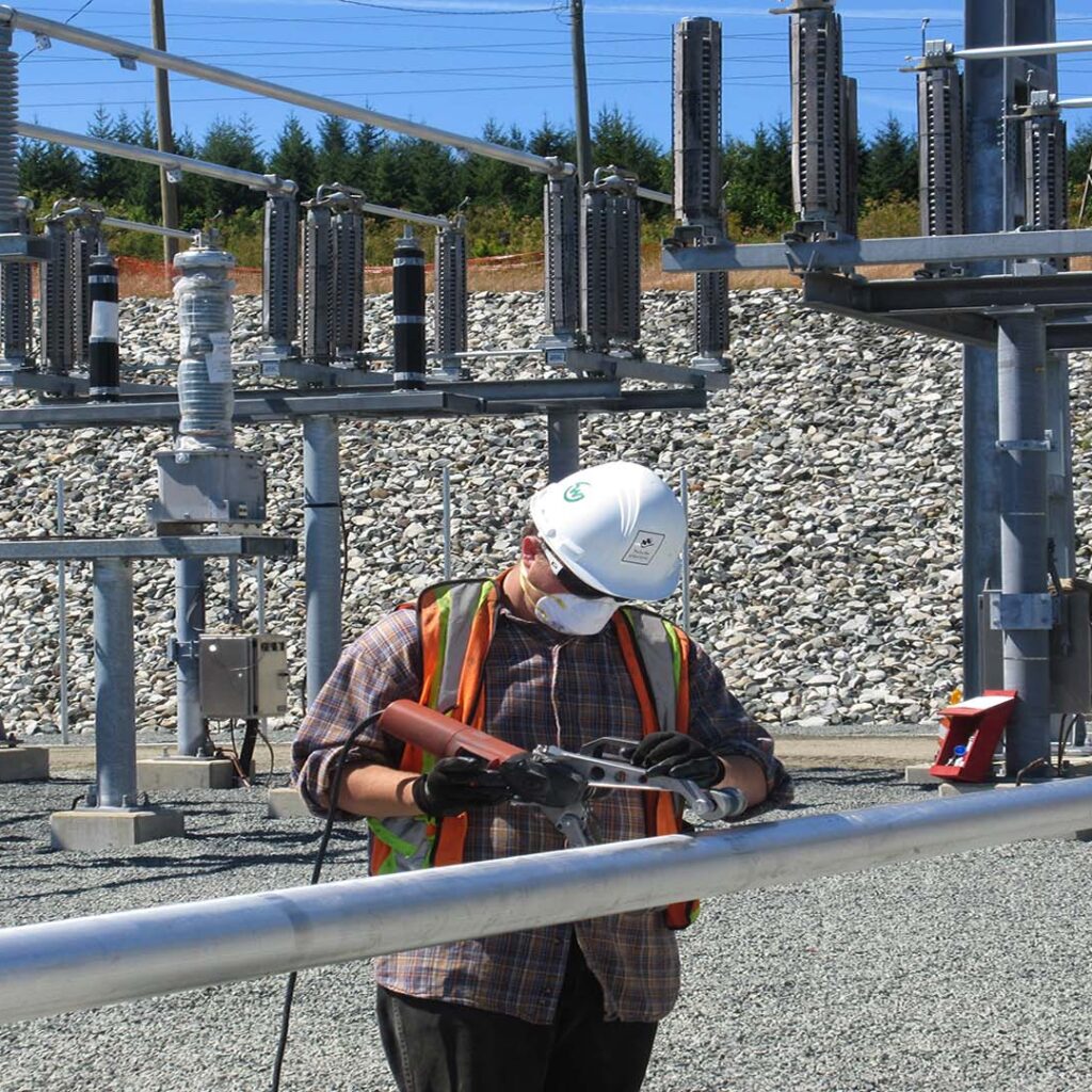 BC Hydro Buckley Bay Substation Field Staff Work In Progress