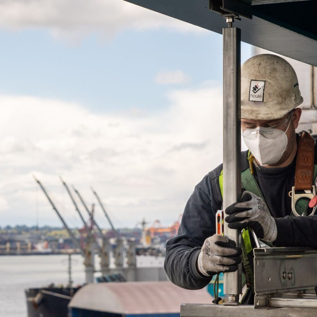 Neptune Terminals Coal Facility Upgrade Electrical Being Installed by Electrician