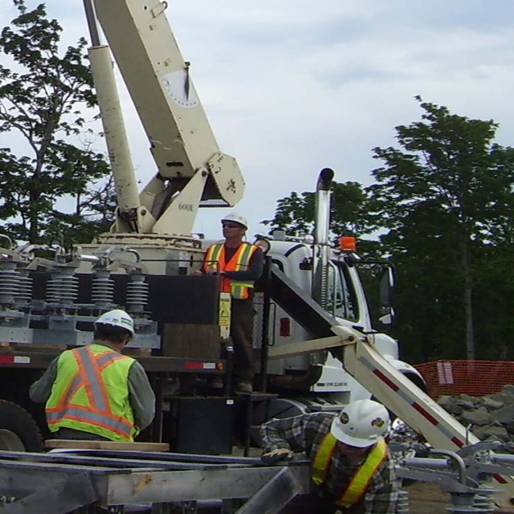 BC Hydro Buckley Bay Substation Field Team Work In Progress