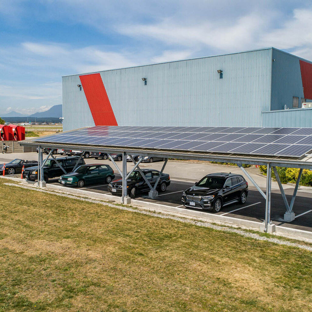 Public Works and Government Services Canada Photovoltaic Solar Panel Systems Parking Lot
