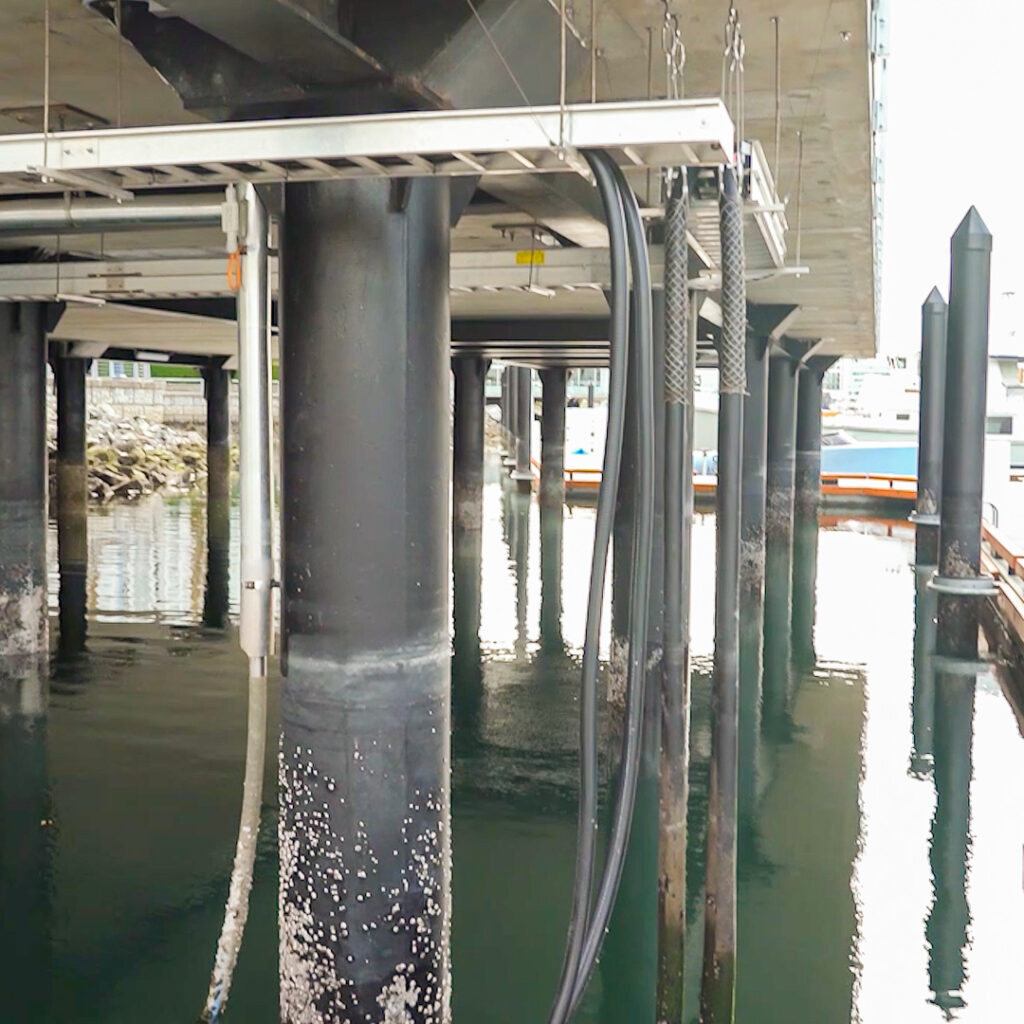 Victoria International Marina Security Fibre Optic Cable under Dock