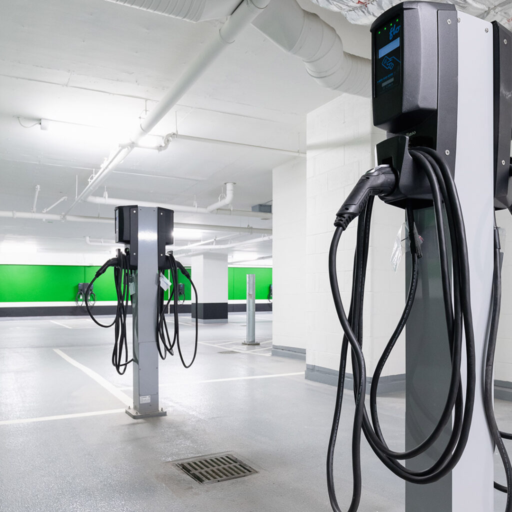 1133 Melville - The Stack EV Chargers in Parking Garage