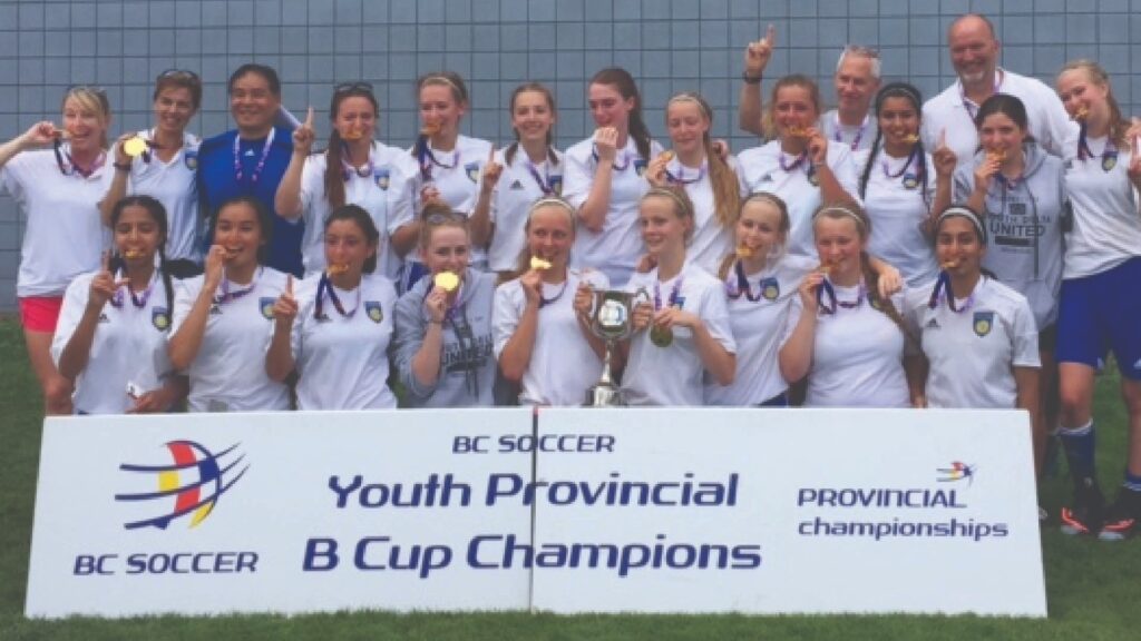 Houle sponsores Tsawwassen Blues U17 girls soccer team.