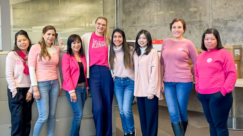 Houle's Accounting and Finance team supporting Pink Shirt Day 2023