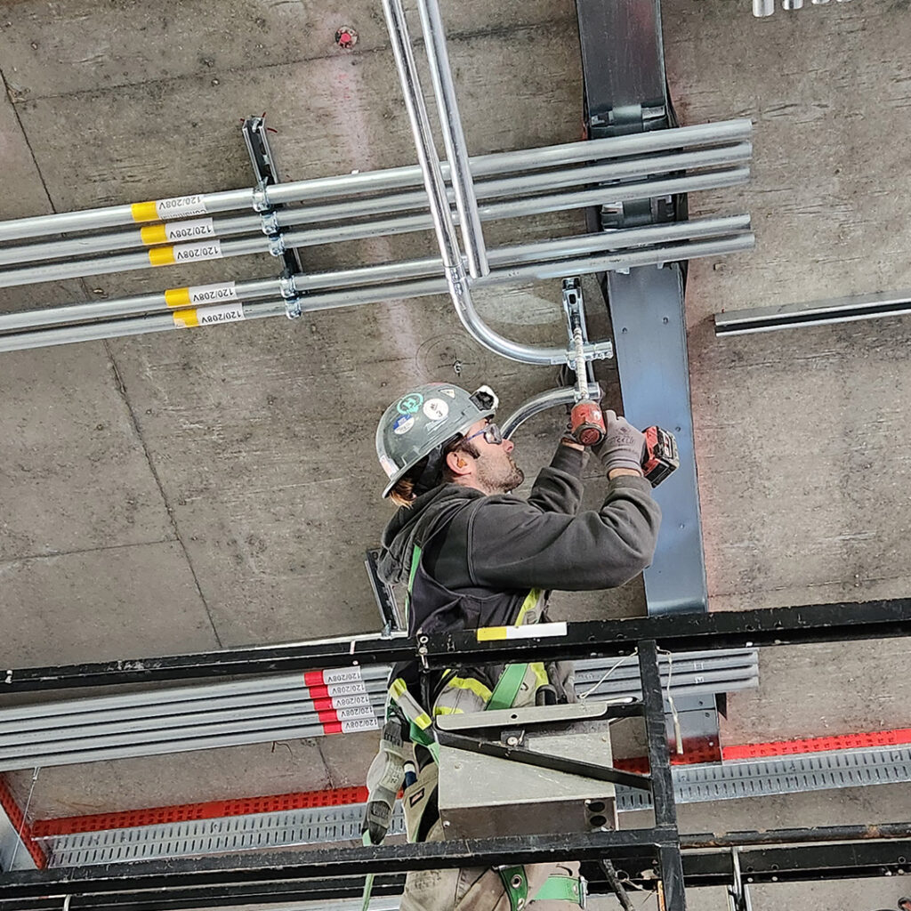 Houle Electrician Installing Electrical Conduit at Cowichan Hospital Replacement Project