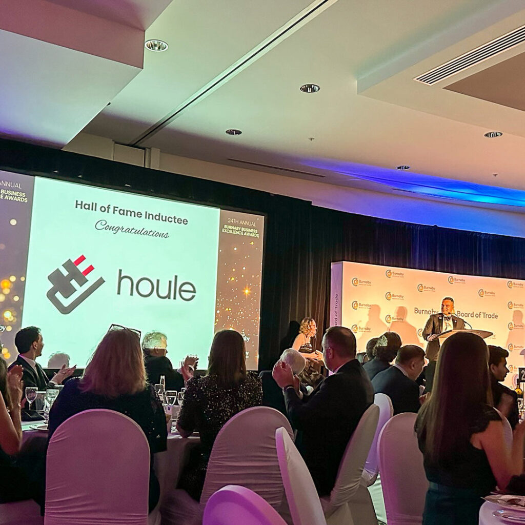 Houle Team at the Burnaby Board of Trade Award Gala to receive the Hall of Fame Award