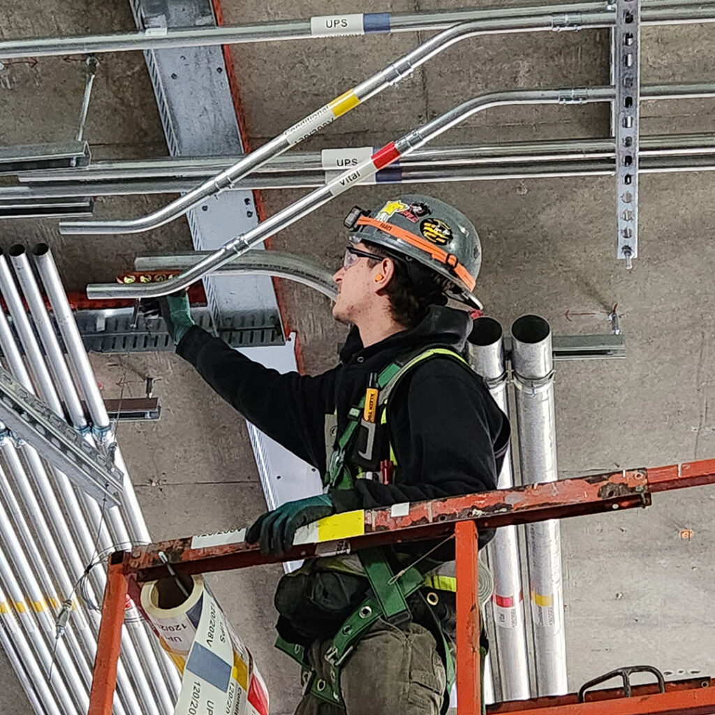 Houle Electrician Installing Electrical Conduit at Cowichan Hospital Replacement Project