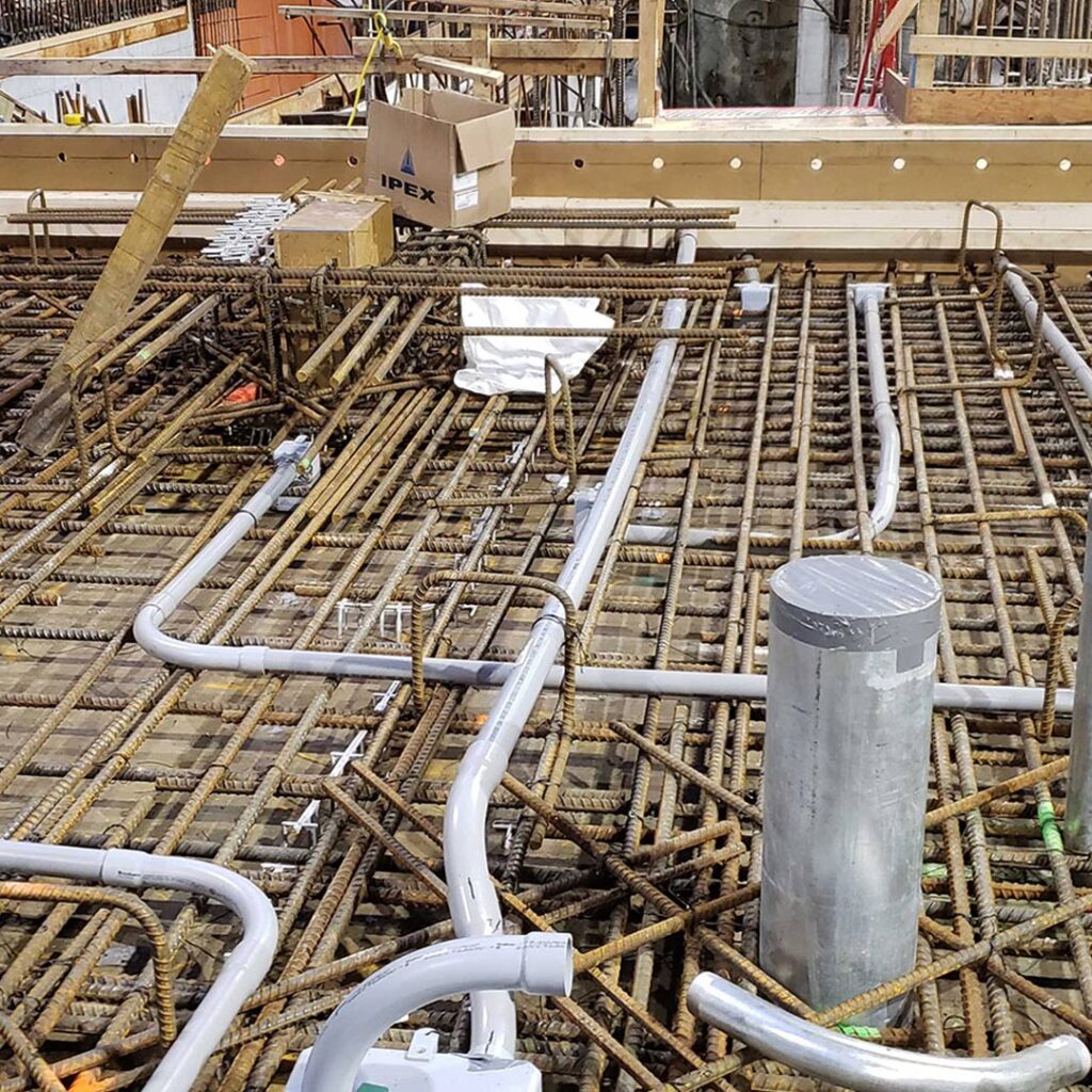 Electrical conduit in Broadway Subway Project