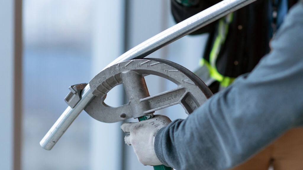 Bending an electrical conduit