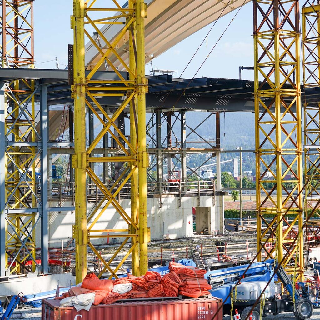 PNE Freedom Mobile Arch Construction Site Performing Stage