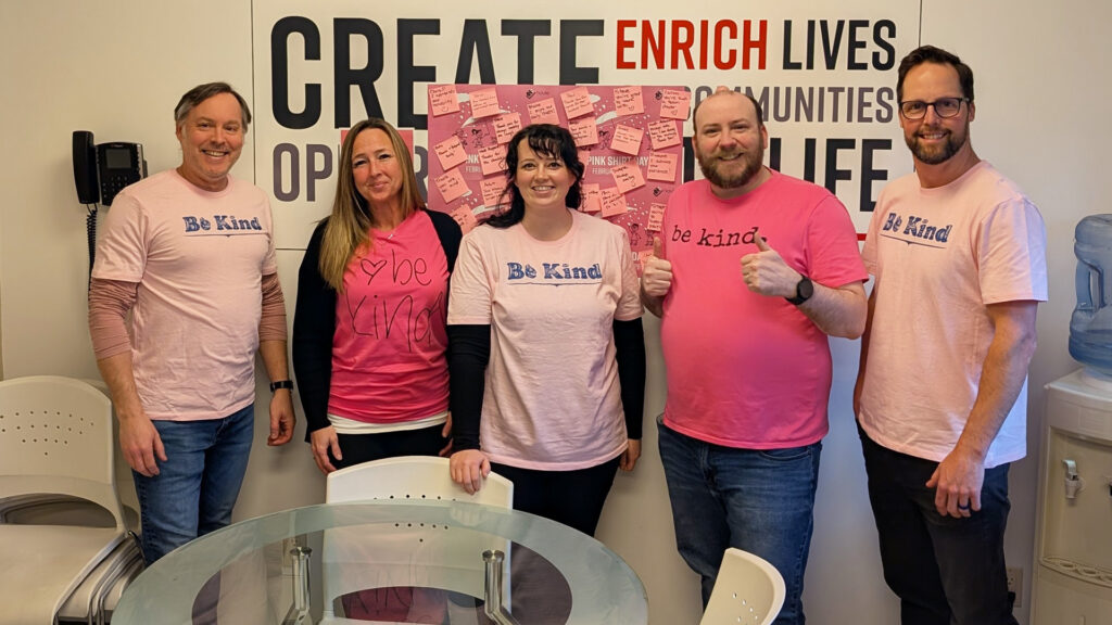 Houle Nanaimo team participating in Pink Shirt Day