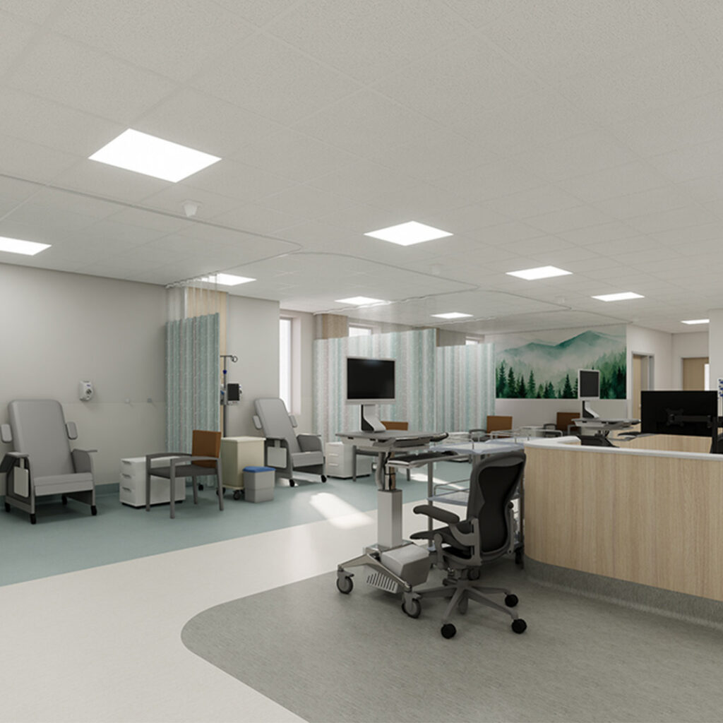 Rendering of the new BC Cancer centre in Nanaimo BC